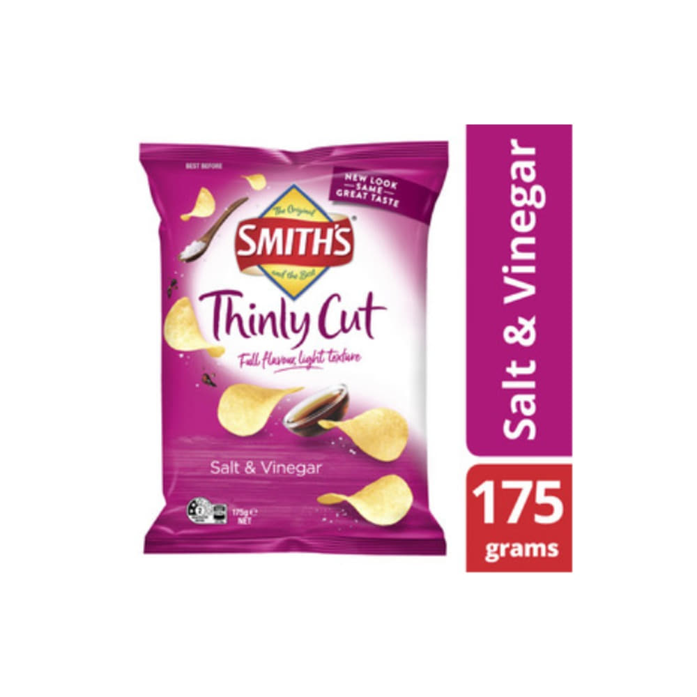 스미스 솔트 &amp; 비네가 띤리 컷 포테이토 칩 175g, Smiths Salt &amp; Vinegar Thinly Cut Potato Chips 175g