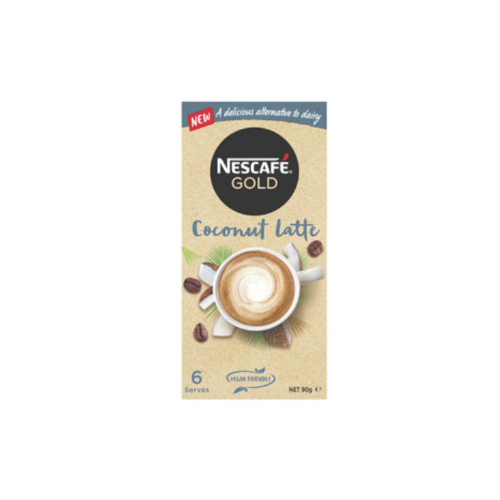 네스카페 골드 코코넛 라떼 커피 사쉐 6 팩, Nescafe Gold Coconut Latte Coffee Sachets 6 pack