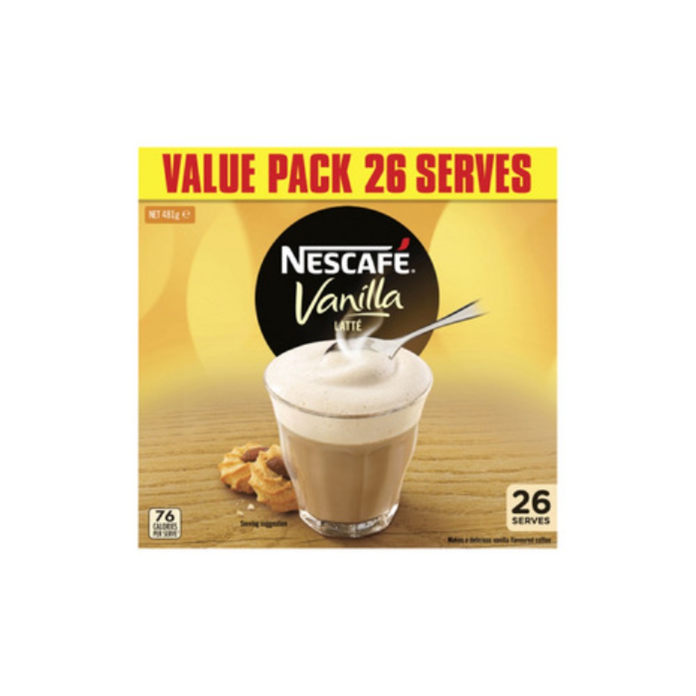 네스카페 바닐라 라떼 사쉐 26 팩 481g, Nescafe Vanilla Latte Sachets 26 Pack 481g
