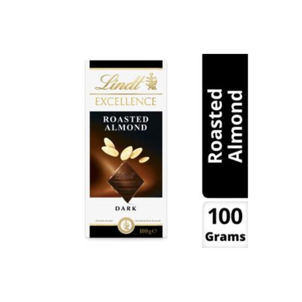 린트 엑설런스 로스티드 아몬드 다크 초코렛 블록 100g, Lindt Excellence Roasted Almond Dark Chocolate Block 100g