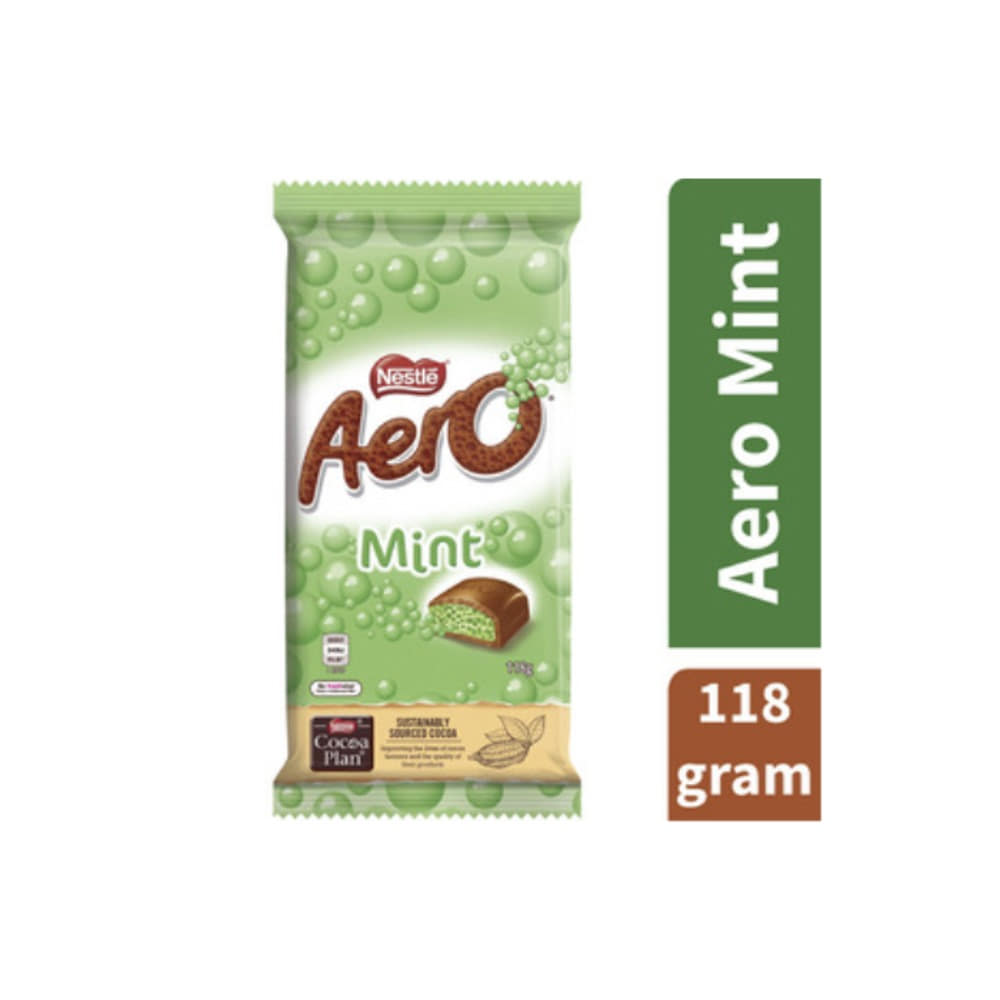 네슬레 에어로 페퍼민트 초코렛 블록 118g, Nestle Aero Peppermint Chocolate Block 118g