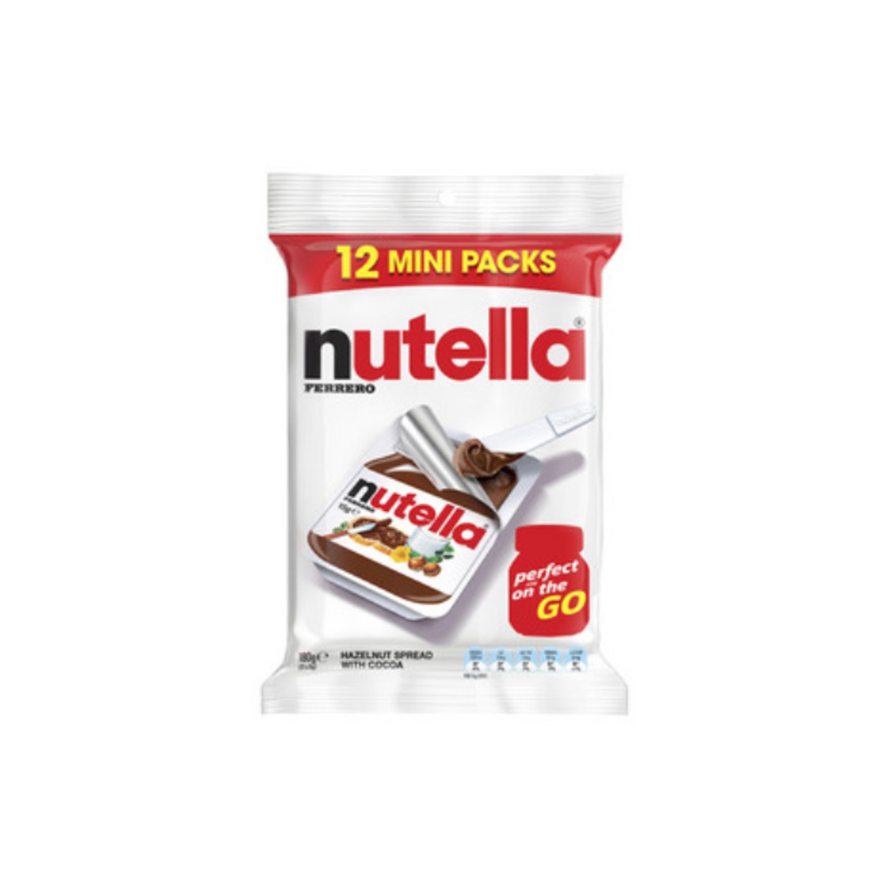 누텔라 헤이즐넛 초코렛 스프레드 12 팩 180g, Nutella Hazelnut Chocolate Spread 12 pack 180g