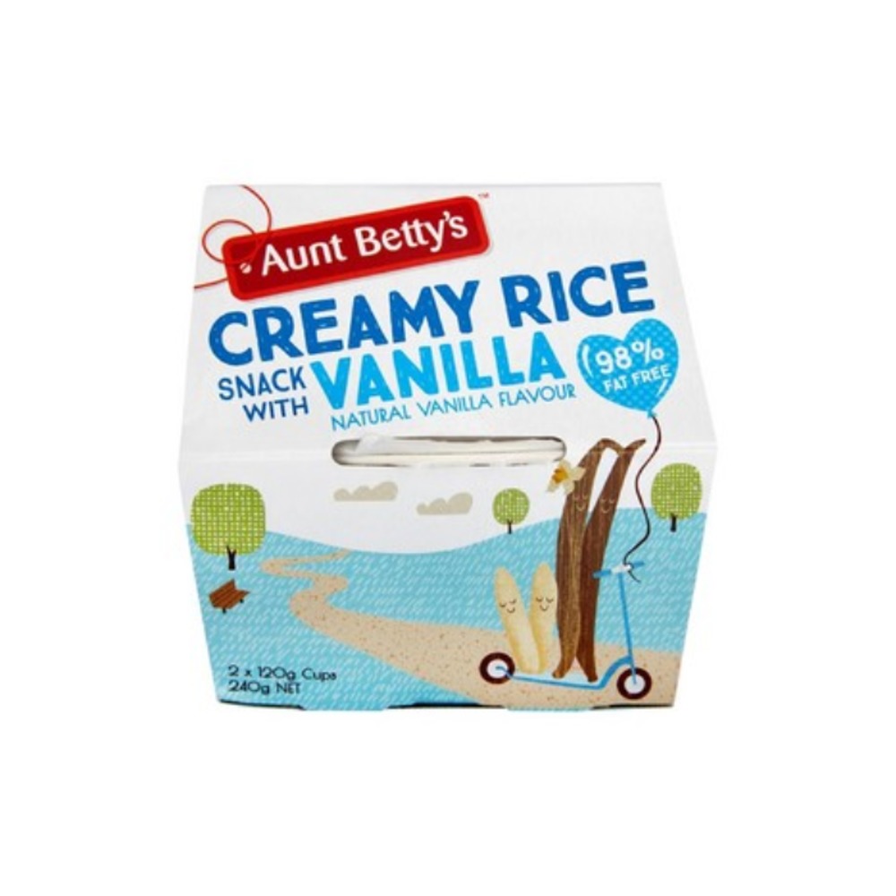 언트 베티스 크리미 라이드 스낵 위드 바닐라 240g, Aunt Bettys Creamy Rice Snack With Vanilla 240g