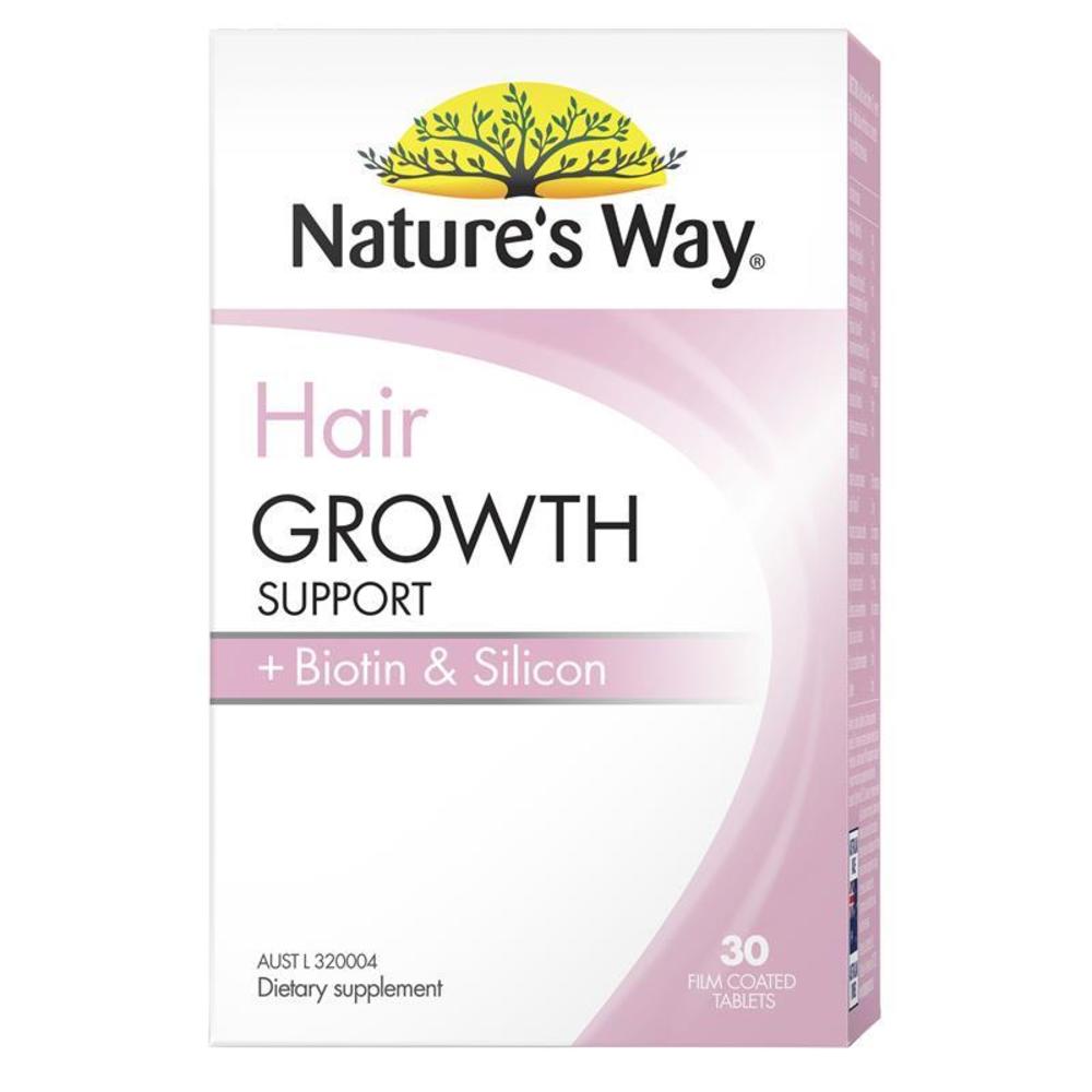 Natures Way Hair Growth Support + Biotin &amp; Silicon 30 Tablets