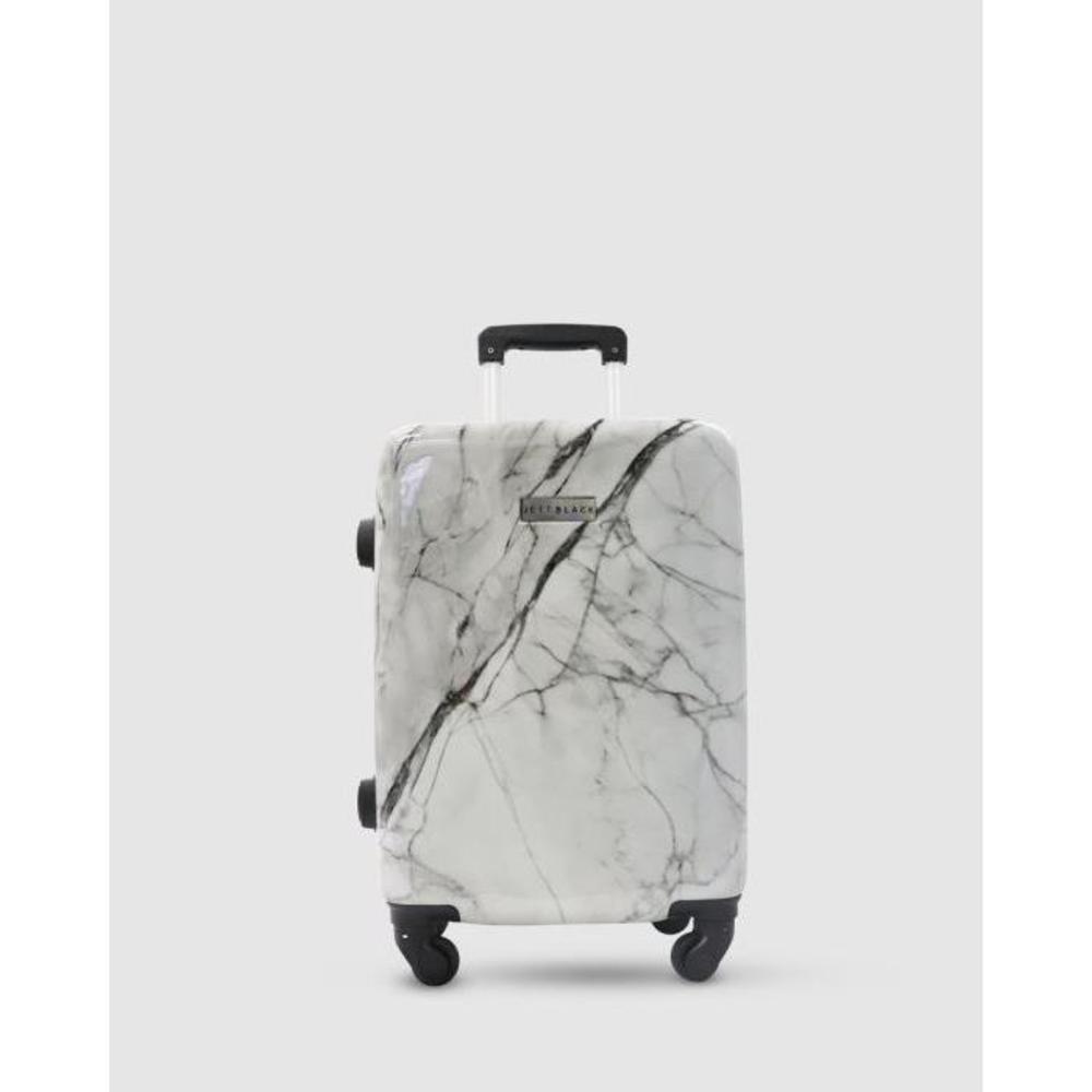 JETT BLACK White Marble Carry On Suitcase JE237AC35MOA
