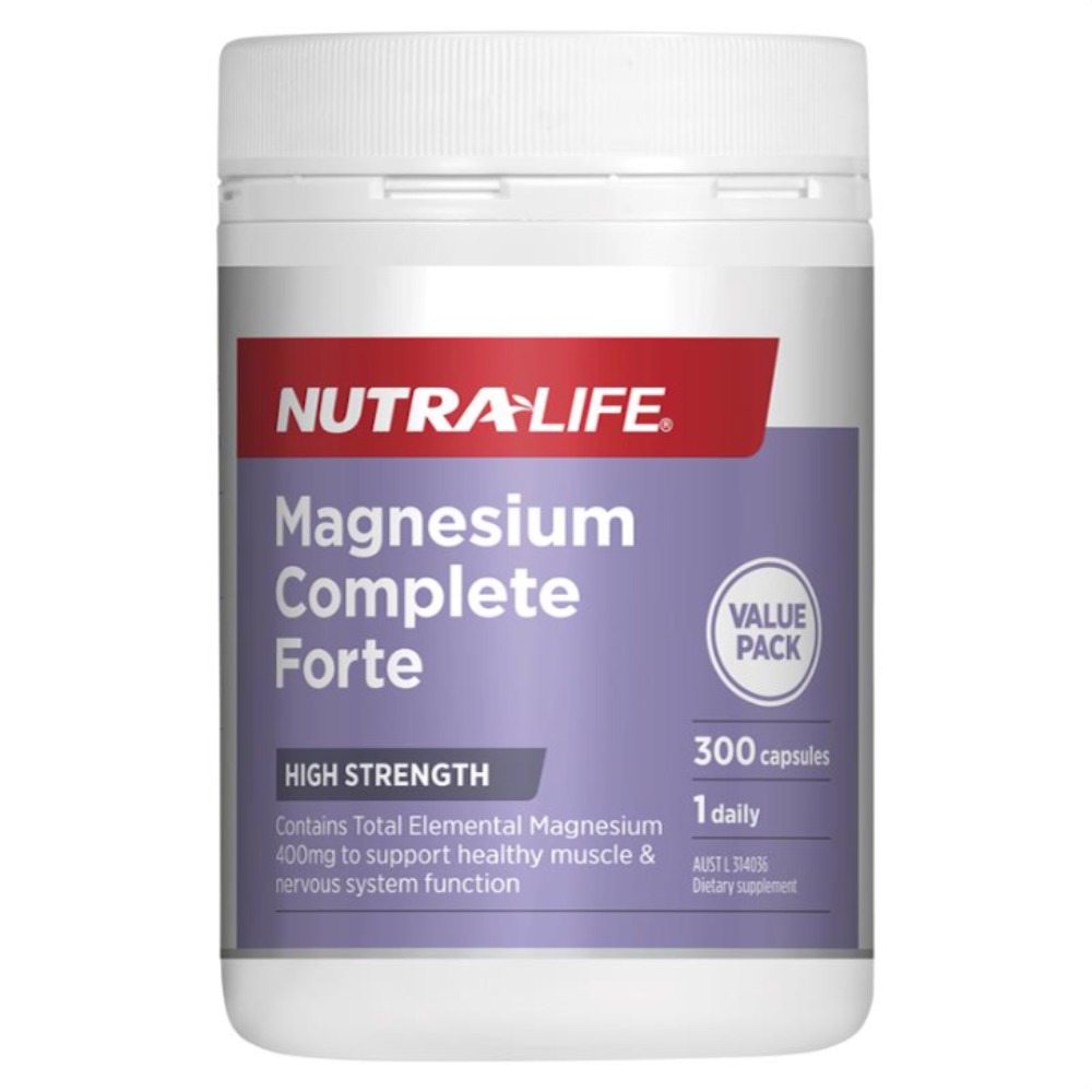 [초특가세일] 뉴트라라이프 마그네슘 컴플리트 포르테 300캡슐 Nutra-Life Magnesium Complete Forte 300 Capsules (유통기한 22년 8월 28일까지, 300일 분량)