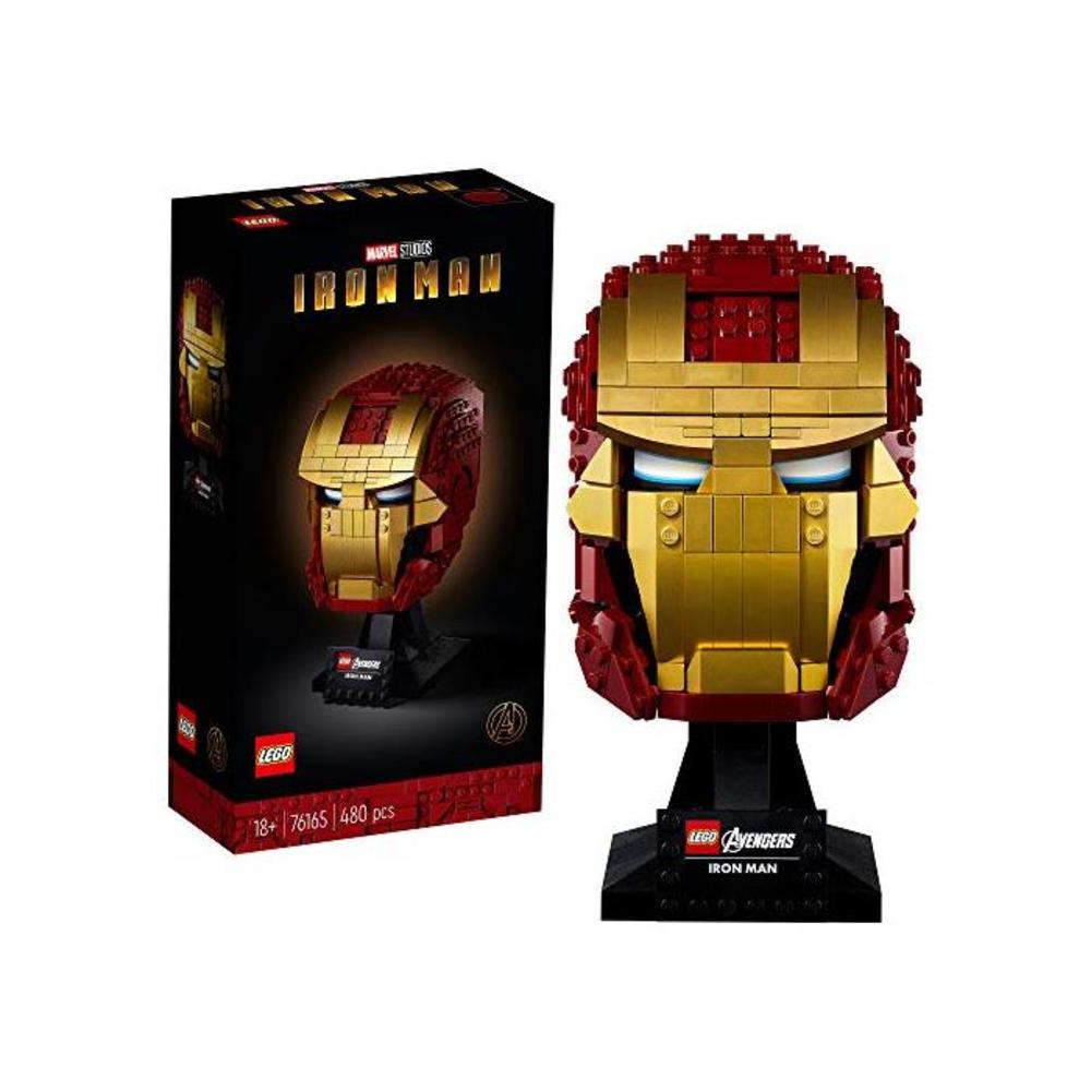 LEGO Marvel Avengers Iron Man Helmet 76165; Brick Iron Man Mask for Adults to Build and Display, Creative Challenge for Marvel Fans (480 Pieces) B0858B1PLH