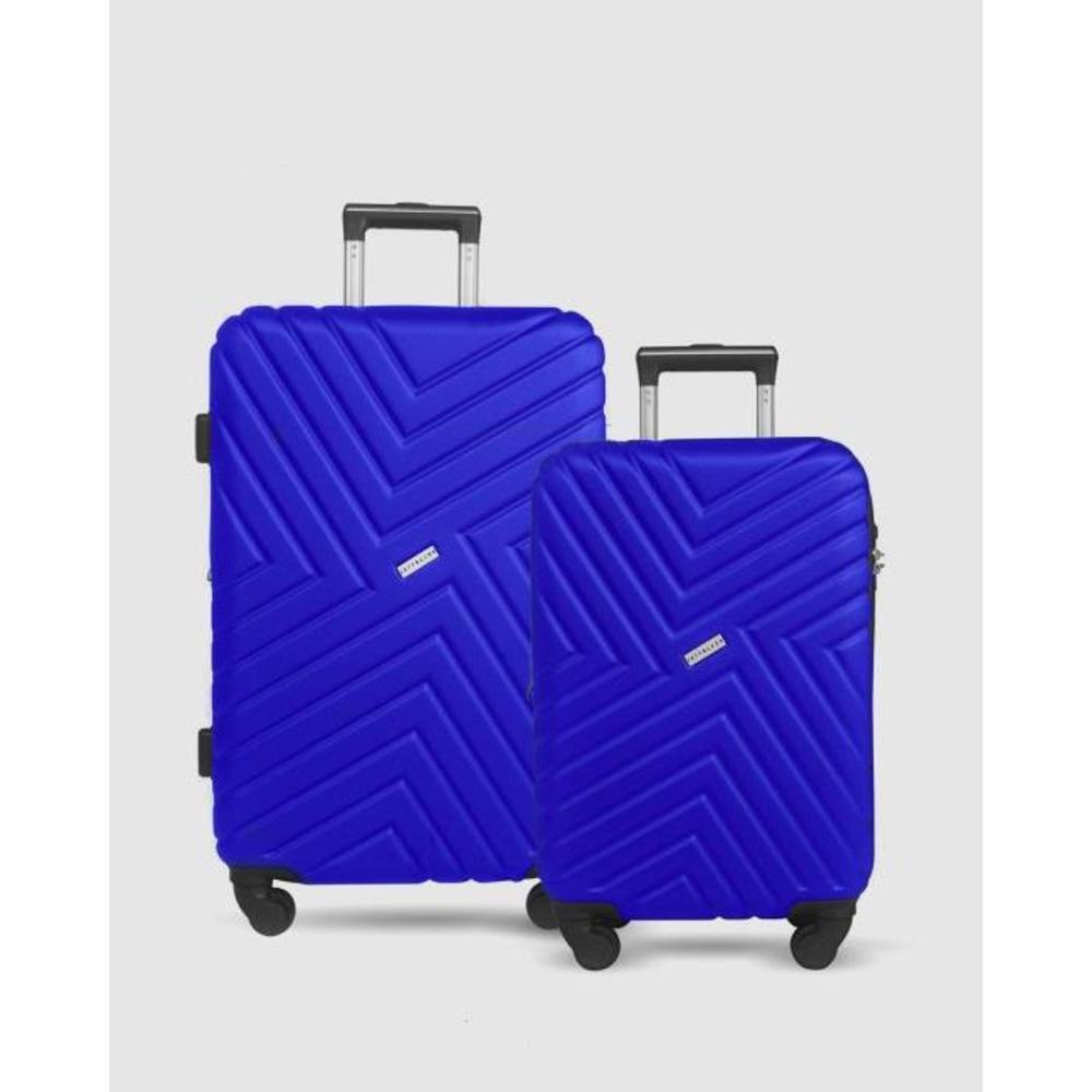 JETT BLACK Royal Blue Maze Short Stay Luggage Set JE237AC43QVC