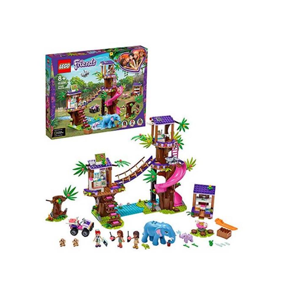 LEGO Friends Jungle Rescue Base 41424 Building Toy for Kids. Playset Includes a Jungle Tree House; Adventure Fun Toy Comes with 2 Elephant Figures and Lots of Animal Rescue Kit, Ne B0858MRP77