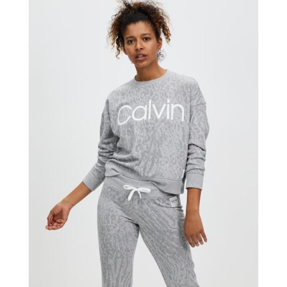 Calvin Klein Performance Calvin Logo Print Drop Shoulder Crewneck Pullover CA390SA32DQD