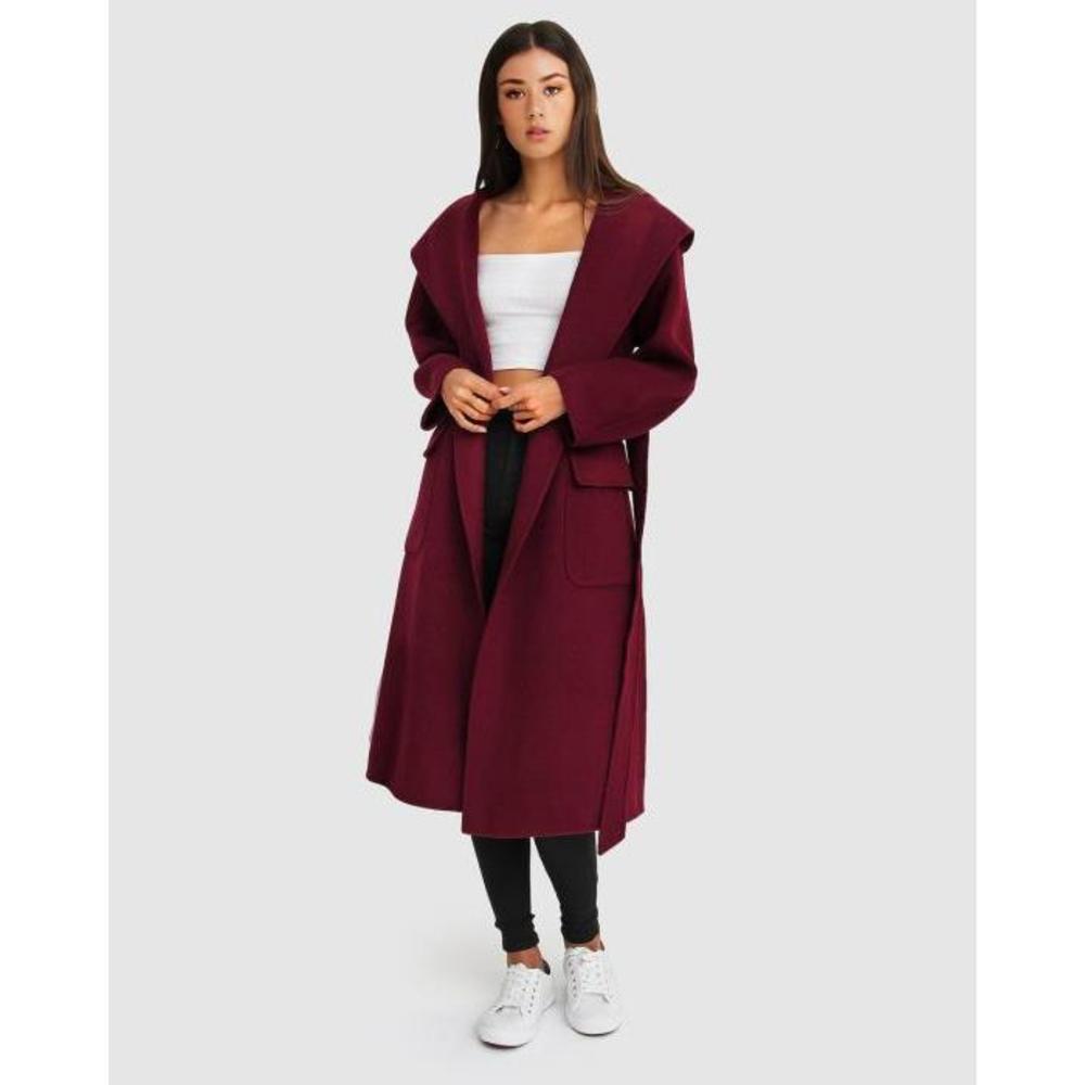Belle &amp; Bloom Runaway Wool Blend Robe Coat BE124AA11WPS