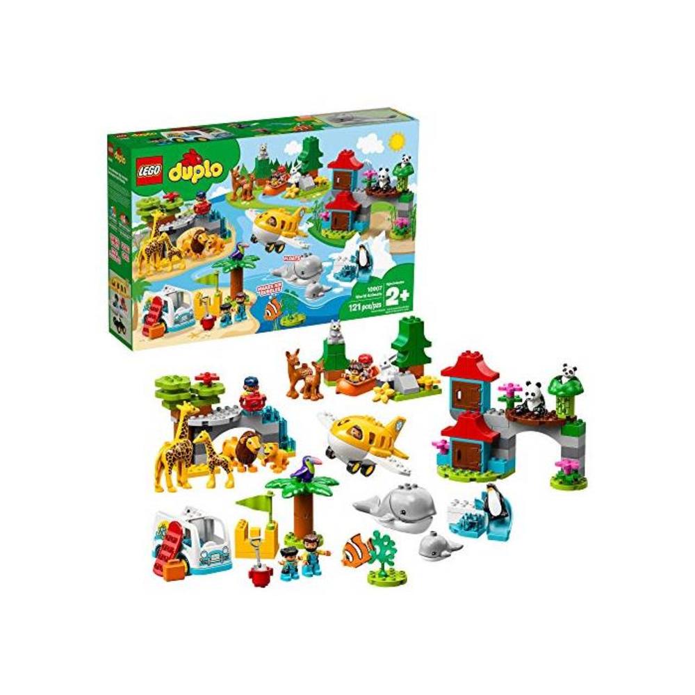LEGO DUPLO Town World Animals 10907 Exclusive Building Bricks (121 Pieces) B07PZF26NL