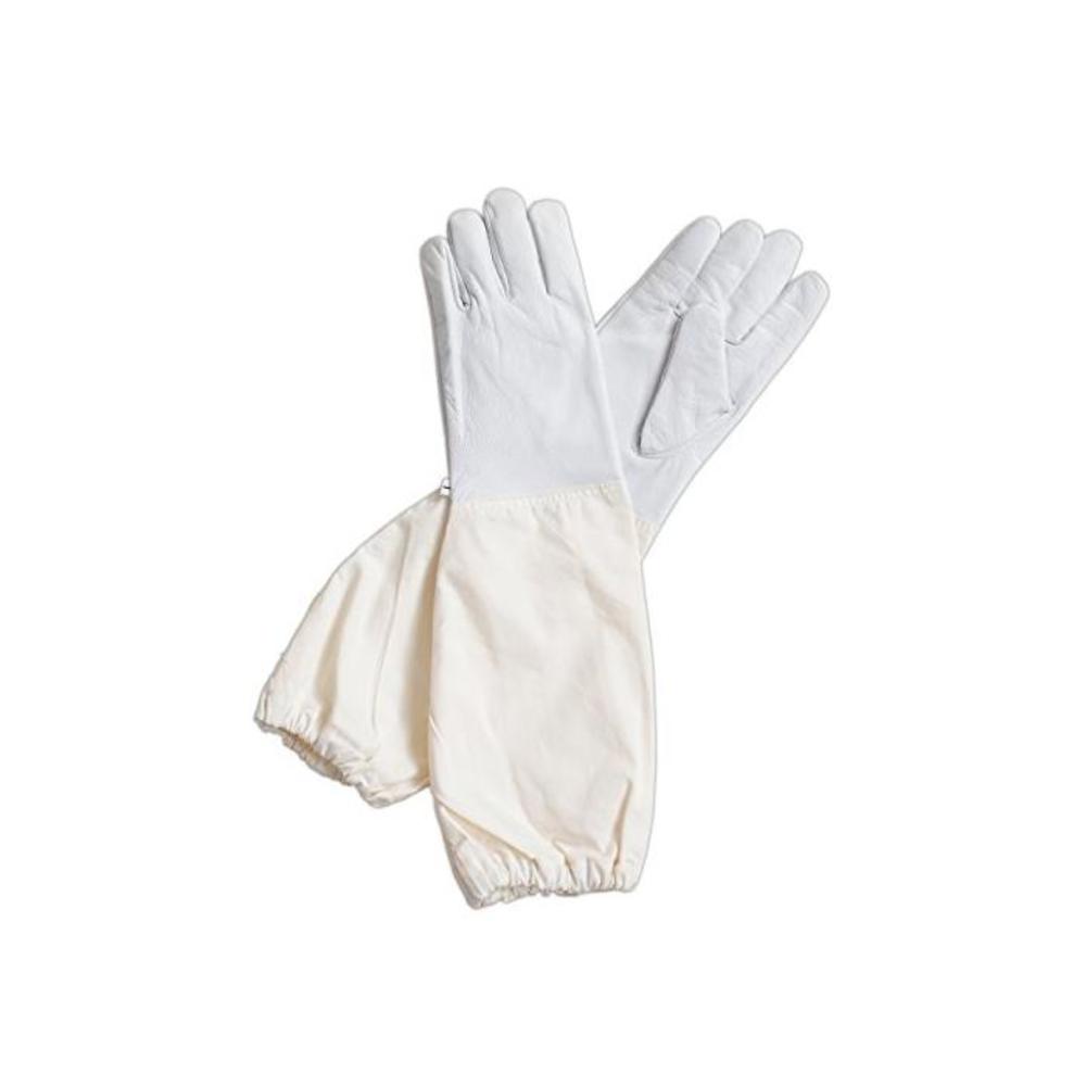 Forest Beekeeping Supply - Goatskin Leather Beekeepers Glove with Long Canvas Sleeve &amp; Elastic Cuff (M) (XS) B07BYCS49K