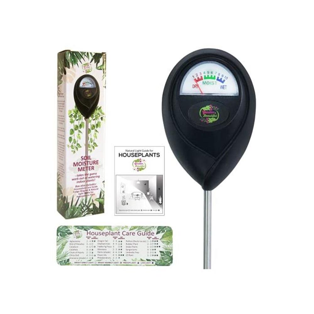 Soil Moisture Meter for Measuring Plant Water Levels. Includes Houseplant Light and Watering Care Guide Fridge Magnet and Flyer. Great Sensor Tool for all Plants, Inc. Outdoor Gard B097FYFSGR
