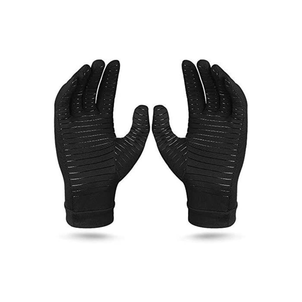 Compression Arthritis Gloves, Copper Fiber Relief Hand Arthritis Joint Pain Half&amp;Full Finger Anti-Slip Sports Gloves for Men Women B08PKDP75X