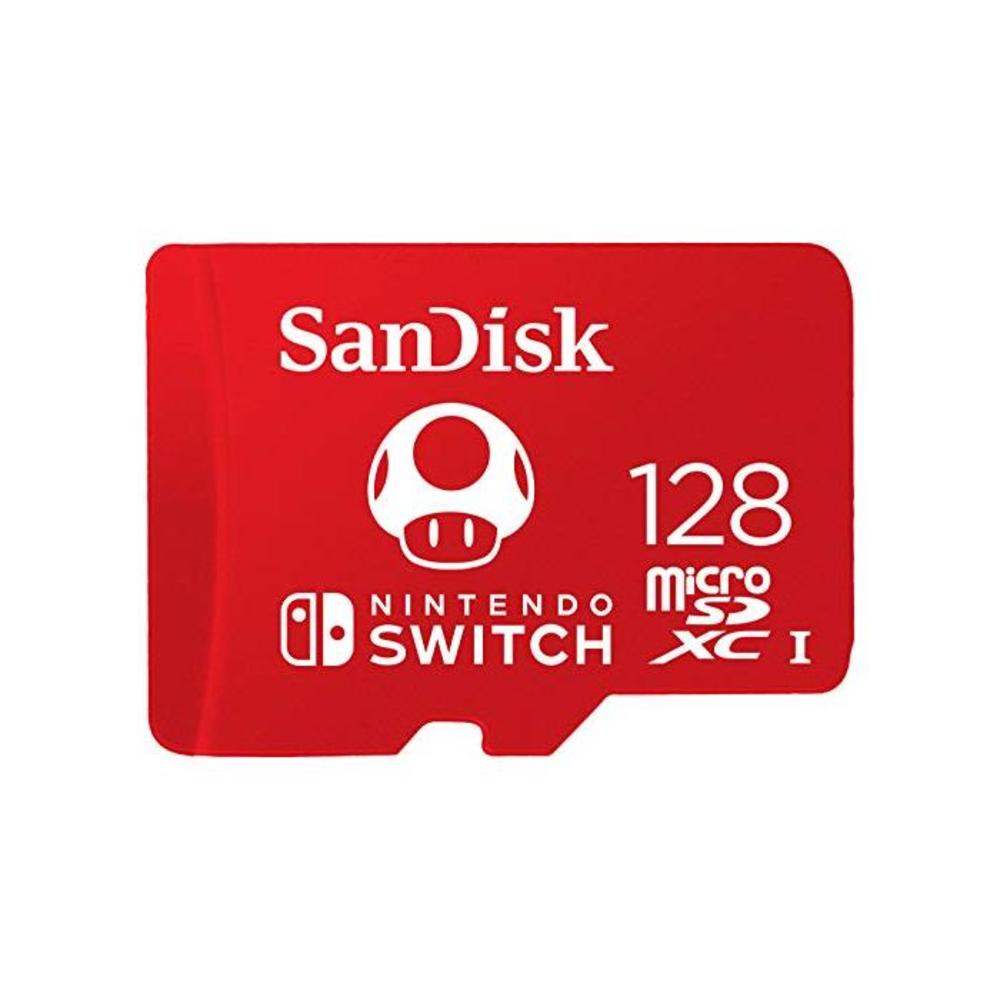 Sandisk and Nintendo Cobranded MicroSDXC, SQXAO, 128GB, U3, C10, UHS-1, 100MB/s R, 90MB/s W, 4x6 Lifetime Limited, Red (SDSQXAO-128G-GN) B07KXQX3S3