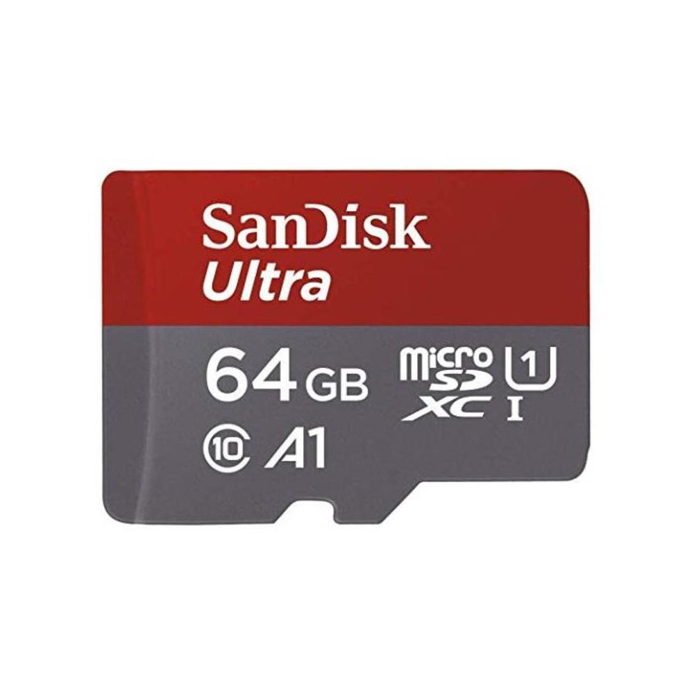 Sandisk SDSQUAR-064G-GN6MA Ultra 64GB Micro SDXC UHS-I Card with Adapter - 100MB/s U1 A1, Black B073JYVKNX