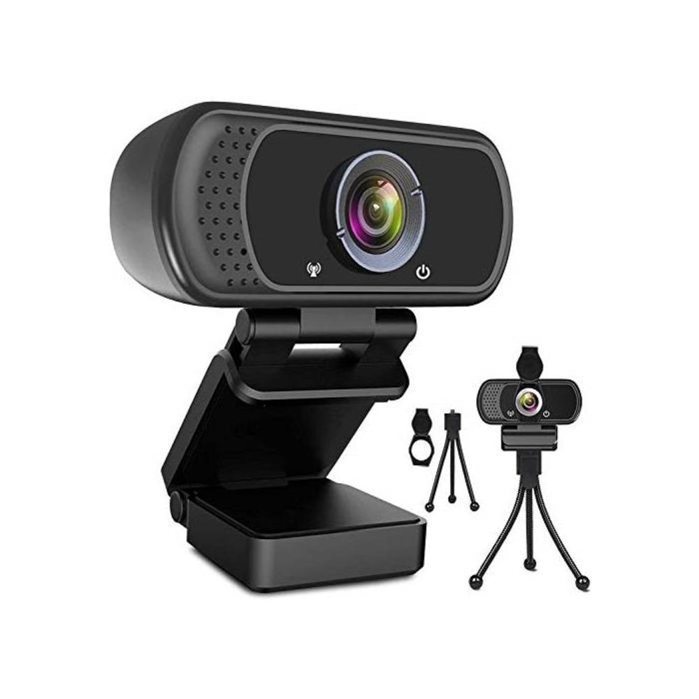 Webcam HD 1080p Web Camera, USB PC Computer Webcam with Microphone, Laptop Desktop Full HD Camera Video Webcam 110 Degree Widescreen, Pro Streaming Webcam for Recording, Calling, C B084ZJFNKN