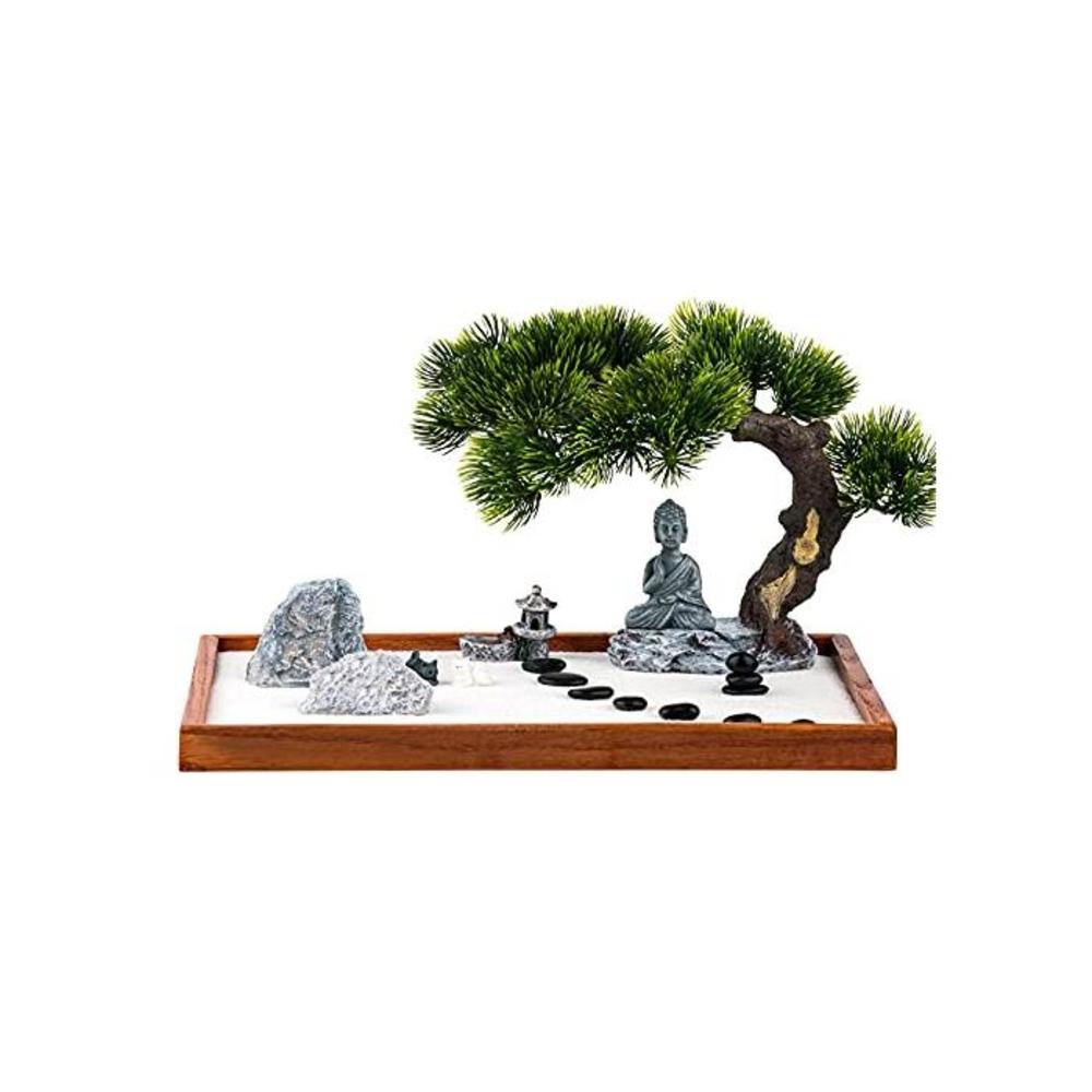 Zen Garden Kit Jardin Zen Garden for Desk Zen Garden Accessories Mini Zen Garden Buddha Shape 14 x 10 inch B091YT9JFX