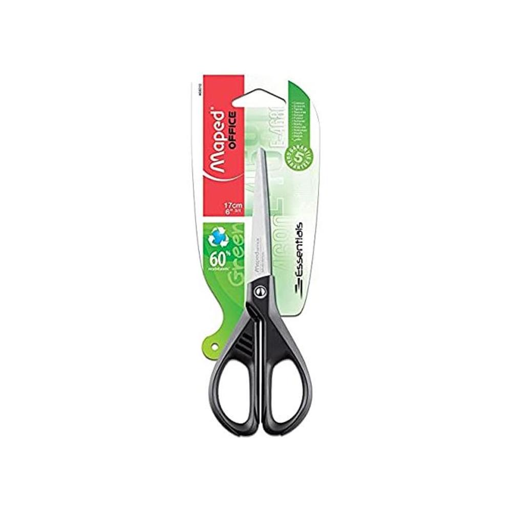 Maped 8468010 Essentials 17CM Scissor with 70% Recycled Handle,Green B00SUWET70