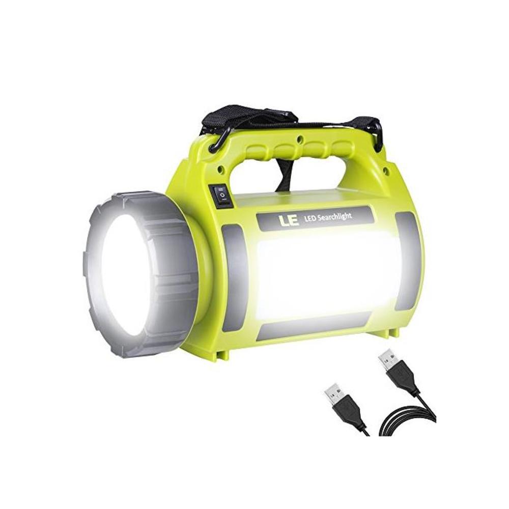 LE 1000lm Rechargeable Camping Lantern 3600mAh Power Bank Super Bright Flashlight 3 Modes Lamp Dimmable LED Spotlight 10W Outdoor Searchlight Area Light IPX4 Waterproof Torch B00Y8AHZYC