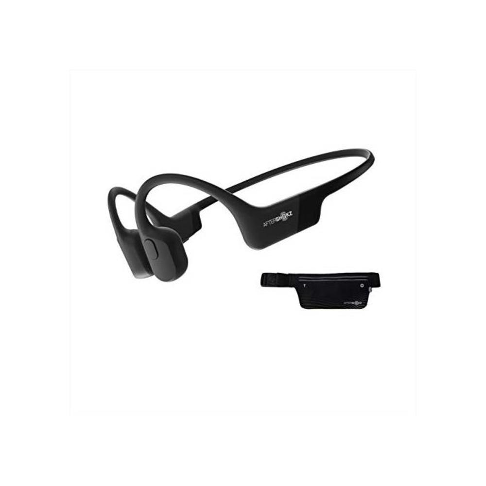 AfterShokz Aeropex Open-Ear Wireless Waterproof Bone Conduction Sports Running Headphones, Cosmic Black B07RRQ59JR