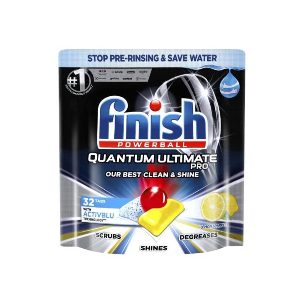 Finish Powerball Quantum Ultimate Pro Dishwasher Tablets, 32 Pack, Lemon Sparkle B08567DRY1