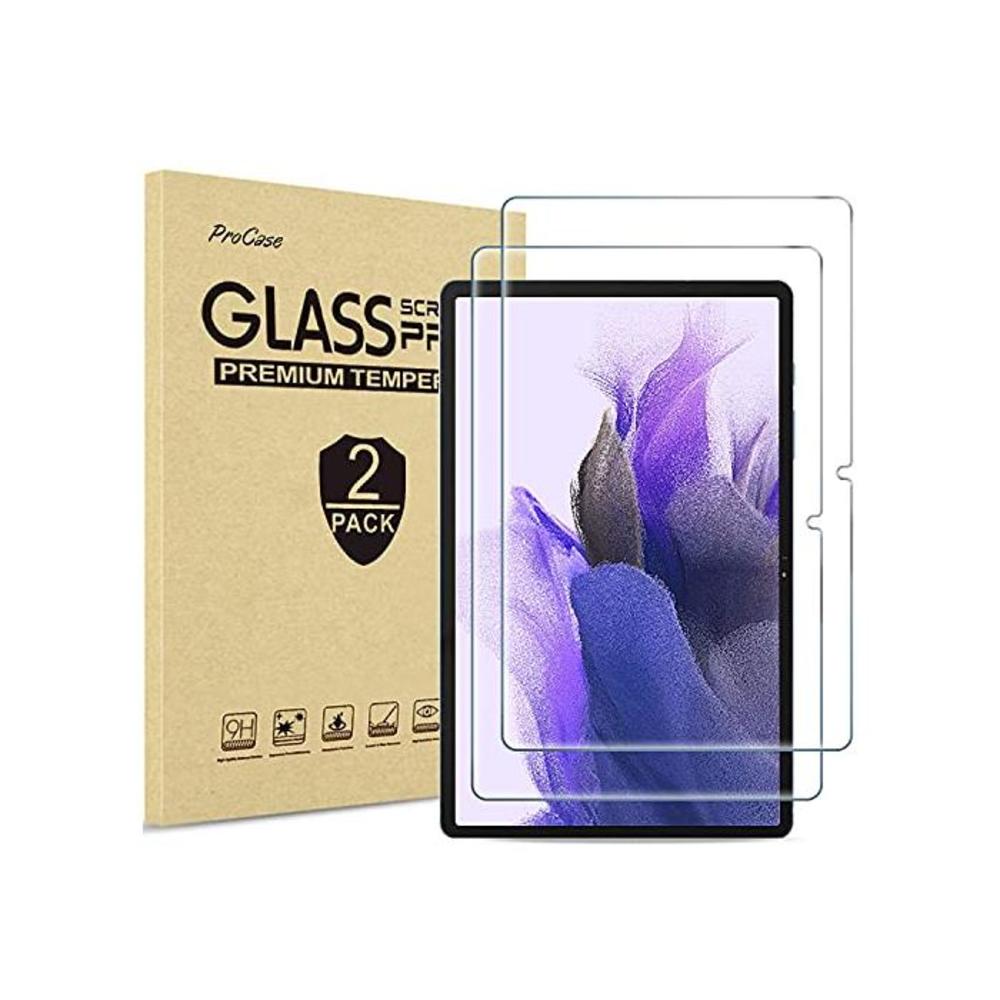 [2 Pack] ProCase Galaxy Tab S7 Plus 12.4 Inch 2020 Screen Protector T970 T975 T976 T978, Tempered Glass Screen Film Guard for Galaxy Tab S7 Plus 12.4” 2020 Release SM-T970 SM-T975 B08CVH26P8