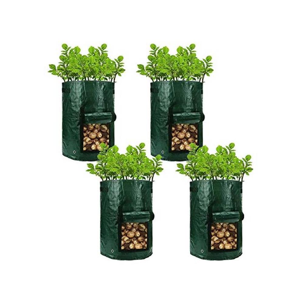 Garden Planting Bags,10 Gallon Potato Grow Bags,Vegetables Planter Bags,Tomato Planter Bags with Handles,Garden Bag Planter Pots-Vegetable Growing Bags Outdoor (4 pcs) (A 35X45 cm) B08B1G3MQ4