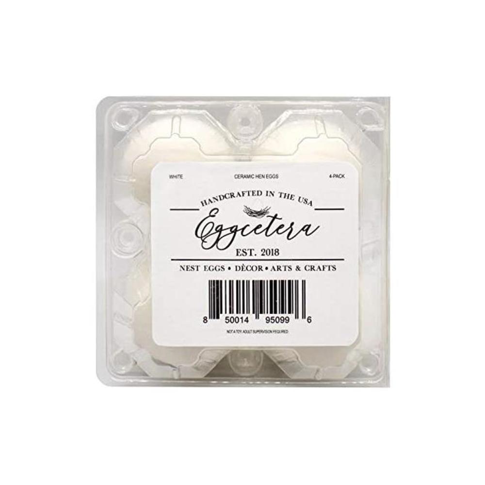 Ceramic Nest Eggs 4-Pack (White) B0842BCRNM