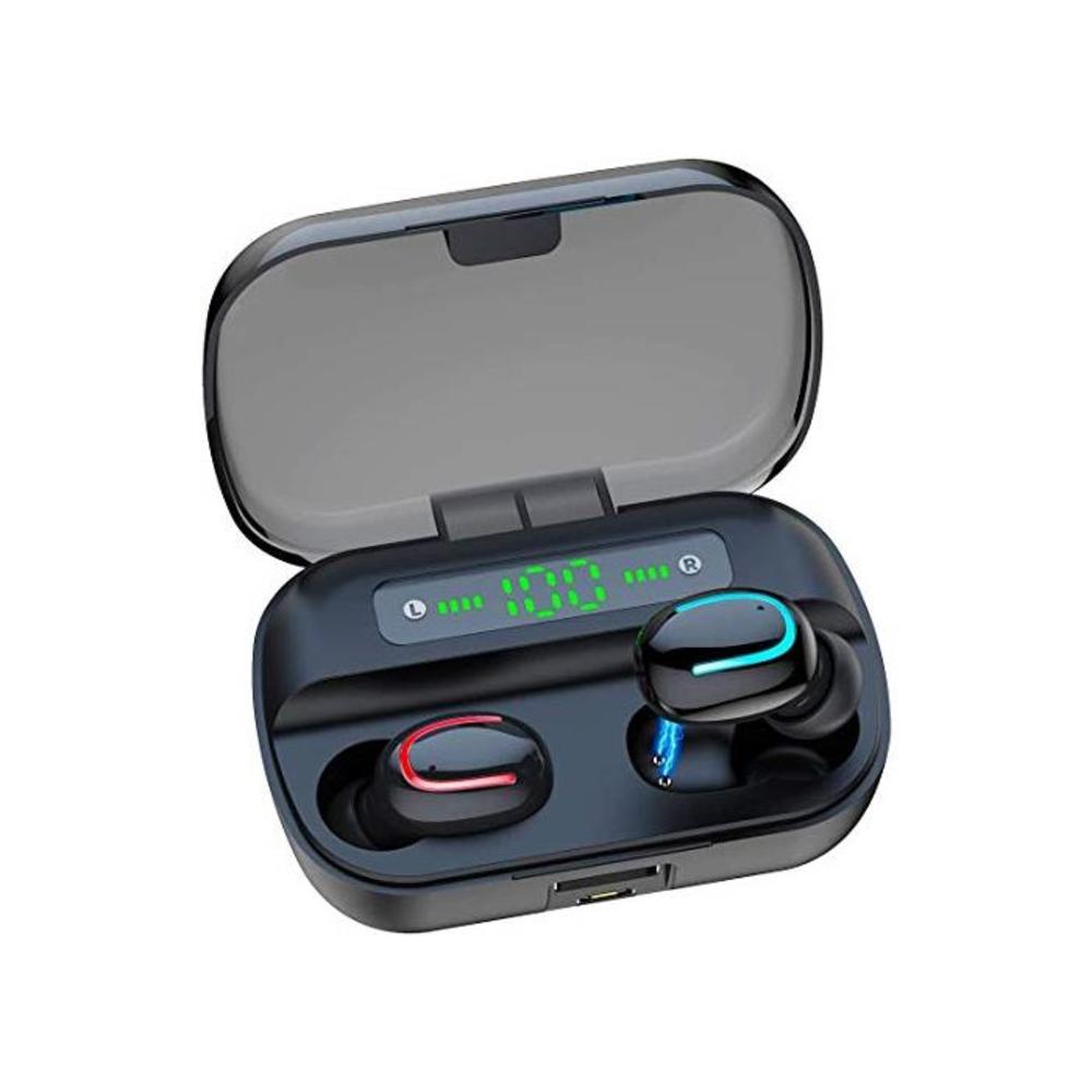 Active Noise Cancelling Wireless Earbuds,Bluetooth Earbuds IPX7 Waterproof Headphones TWS Bluetooth 5.0 HD Stereo Wireless Earphones with Charging Case LED Battery Display Built-in B08LGNSSD6