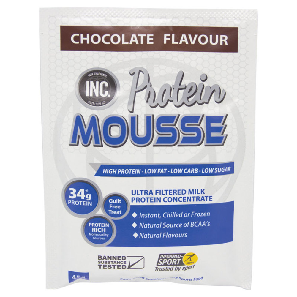아이엔씨 프로틴 마우스 초코렛 45g 싱글 서브 INC Protein Mousse Chocolate 45g Single Serve Sachet