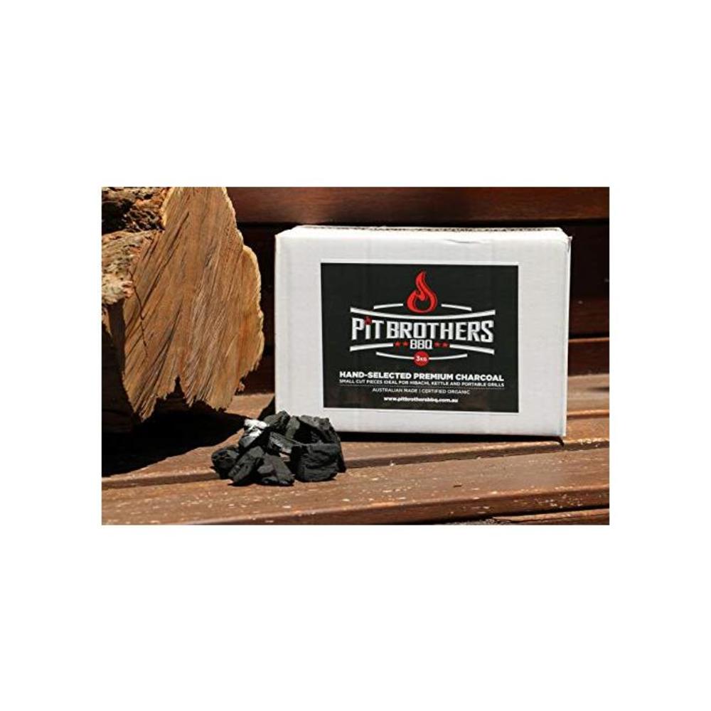 BBQ Charcoal – Slow Burning Charcoal Fuel for Barbeques – Premium Hibachi Style Charcoal – 3 kg Box – by Pit Brothers BBQ B08PS2DB4D