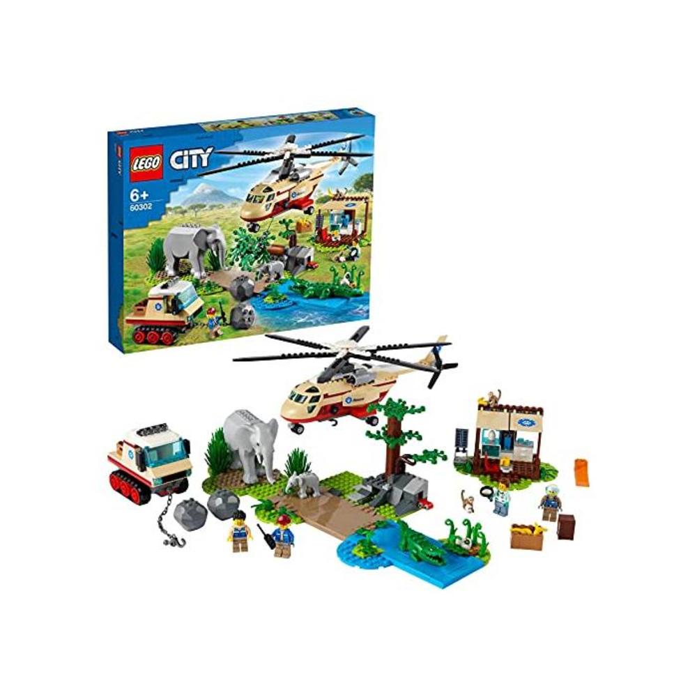 LEGO 레고 60302 시티 Wildlife Rescue Operation Vet Clinic Set, with 애니멀 Figures and Helicopter 토이 for Kids 6+ Years Old B08WWNBCC9