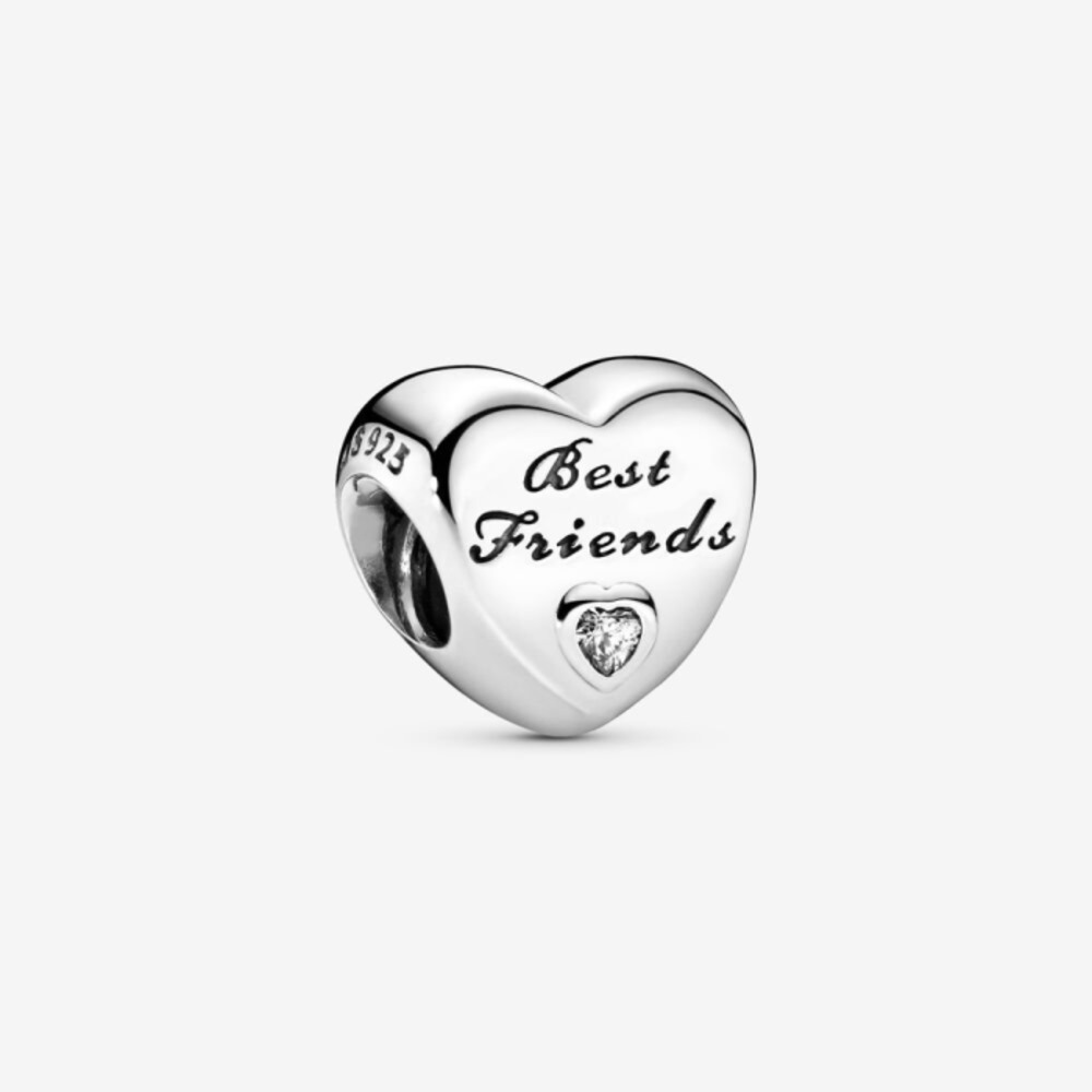 판도라 폴리쉬드 베스트 프렌즈 하트 참 791727CZ, Pandora Polished Best Friends Heart Charm 791727CZ