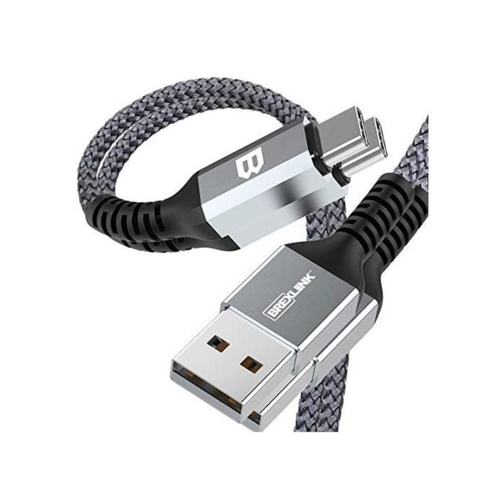 BrexLink USB Certified Type C Cable, USB C to USB A Charger (6.6ft, 2 Pack), Nylon Braided Fast Charging Cord for Samsung Galaxy S9 S8 Note 8, Pixel, LG V30 G6 G5, Nintendo Switch, B0722DMYTN