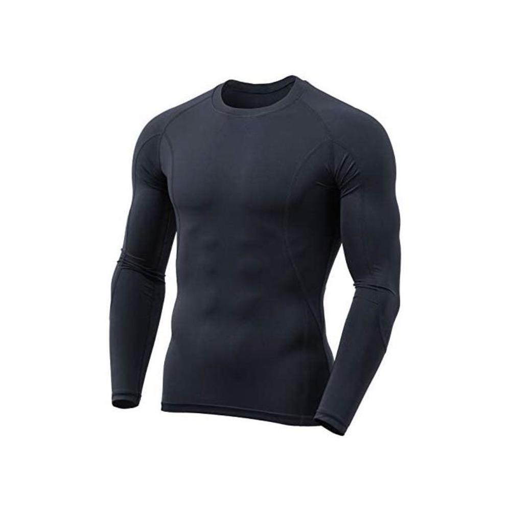 TSLA Mens (Pack of 1, 3) Cool Dry Fit Long Sleeve Compression Shirts, Athletic Workout Shirt, Active Sports Base Layer T-Shirt B08MQ2619H