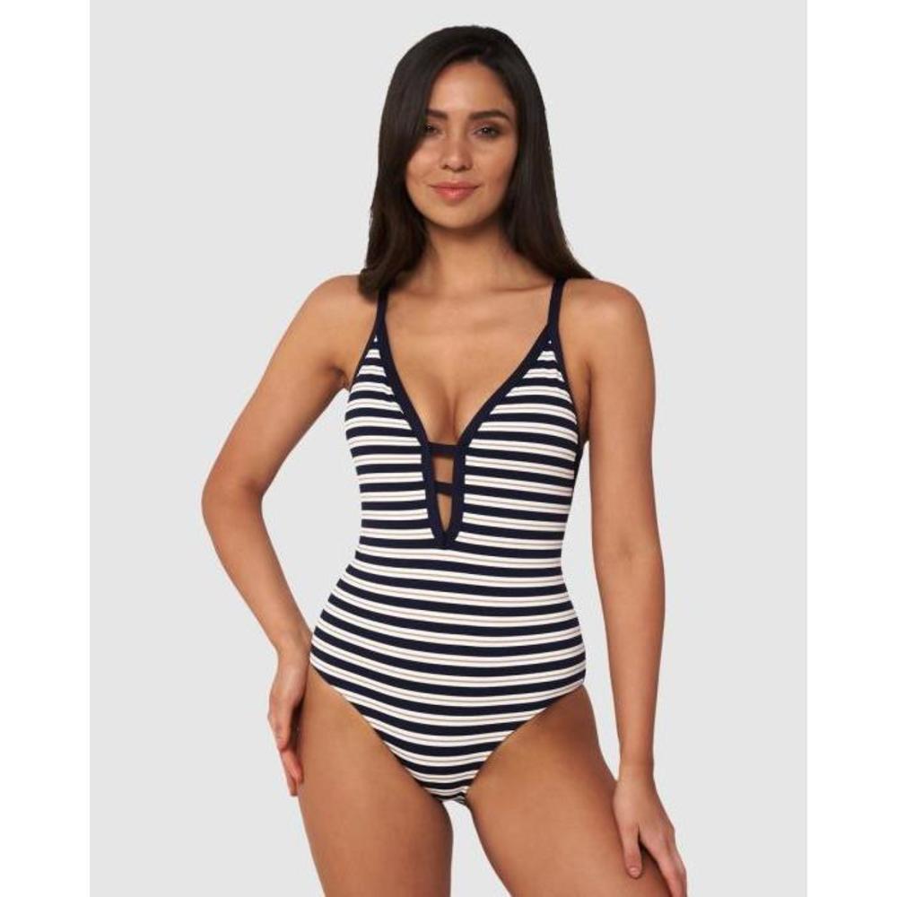 Monte and Lou Cross Strap Plunge One piece MO268AA36JWL