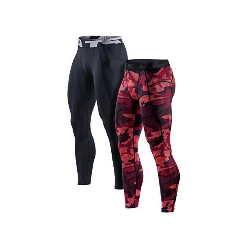 TSLA Mens (Pack of 1, 2, 3) UPF 50+ Compression Pants, UV/SPF Running Tights, Workout Leggings, Cool Dry Yoga Gym Clothes B08V58NPTG
