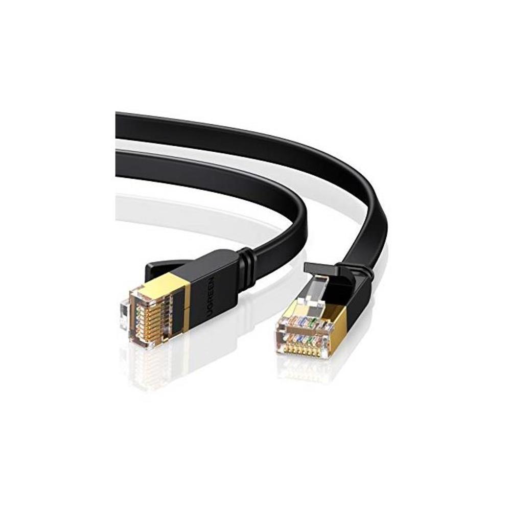 UGREEN Ethernet Cable, Cat 7 Gigabit LAN Network RJ45 High-Speed Patch Cord Flat Design 10Gbps 600Mhz/s for Raspberry Pi 4, Console, PS3, PS4, PS5, Switch, Router, Modem, Patch Pan B00QV1F1C4