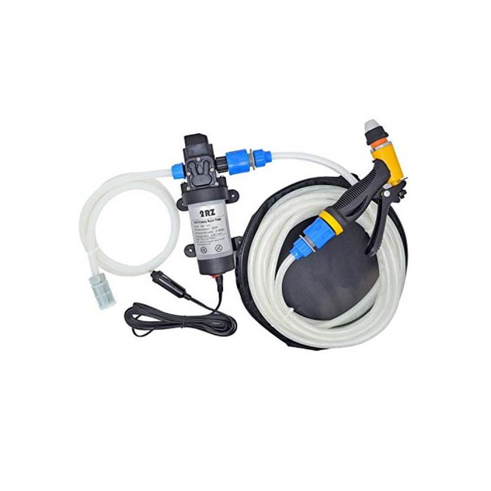 2RZ 12V 80W Portable Self-Priming Water Pump Kit, High Pressure Washer with Car Charger for Marine Deck, Car Campervan, Gardening and Camping, Pet(131PSI) B07YKPB2JW