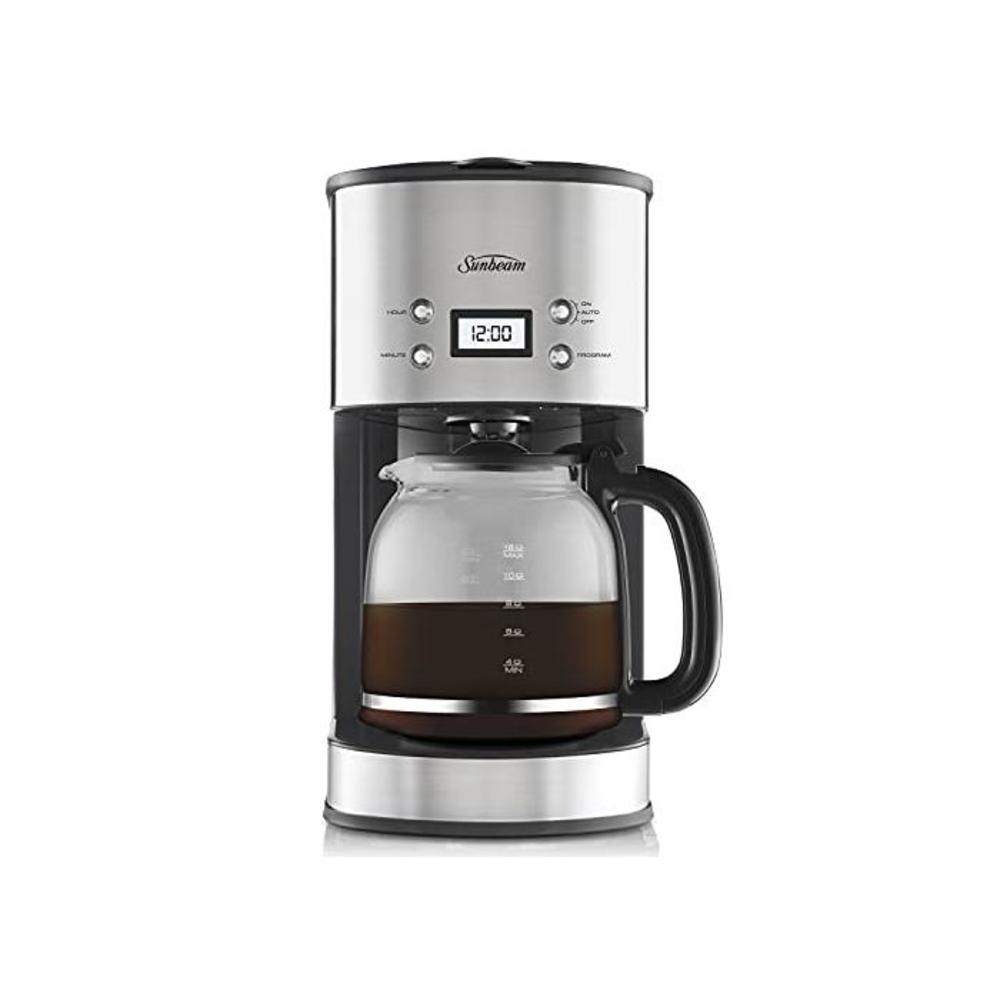 Sunbeam PC7900 Auto Brew Drip Filter Coffee Machine 12 Cup Programmable Coffee Maker 1.5L Jug Delay Timer Keep Warm Plate Stainless Steel/Black B076JQH9N4