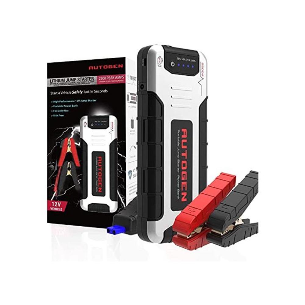 AUTOGEN 2500A Car Jump Starter, Jump Box (Up to 8.0L Gas &amp; Diesel Engines) with USB Quick Charge 3.0, 12V Auto Battery Booster, Power Pack Portable Charger B07J9PTCZS