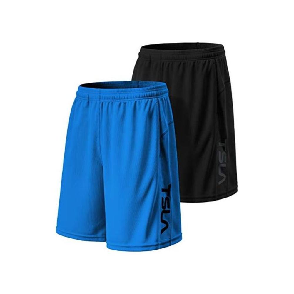 TSLA Mens Active Running Shorts, 7 Inch Basketball Gym Training Workout Shorts, Quick Dry Athletic Shorts with Pockets B097P17DFX