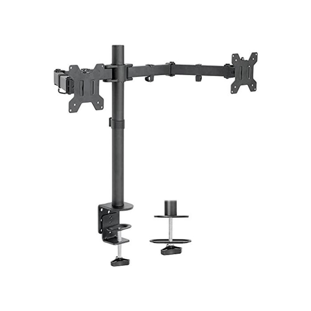 VIVO Dual LCD Monitor Desk Mount Stand Heavy Duty Fully Adjustable Fits 2 /Two Screens Up to 27 (Stand-V002) B009S750LA
