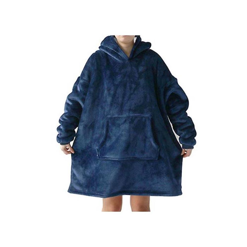 Hoodie Ultra Plush Comfy Blanket Giant Sweatshirt Huggle Fleece Warm Hooded (Blue) B08JYH8TCJ