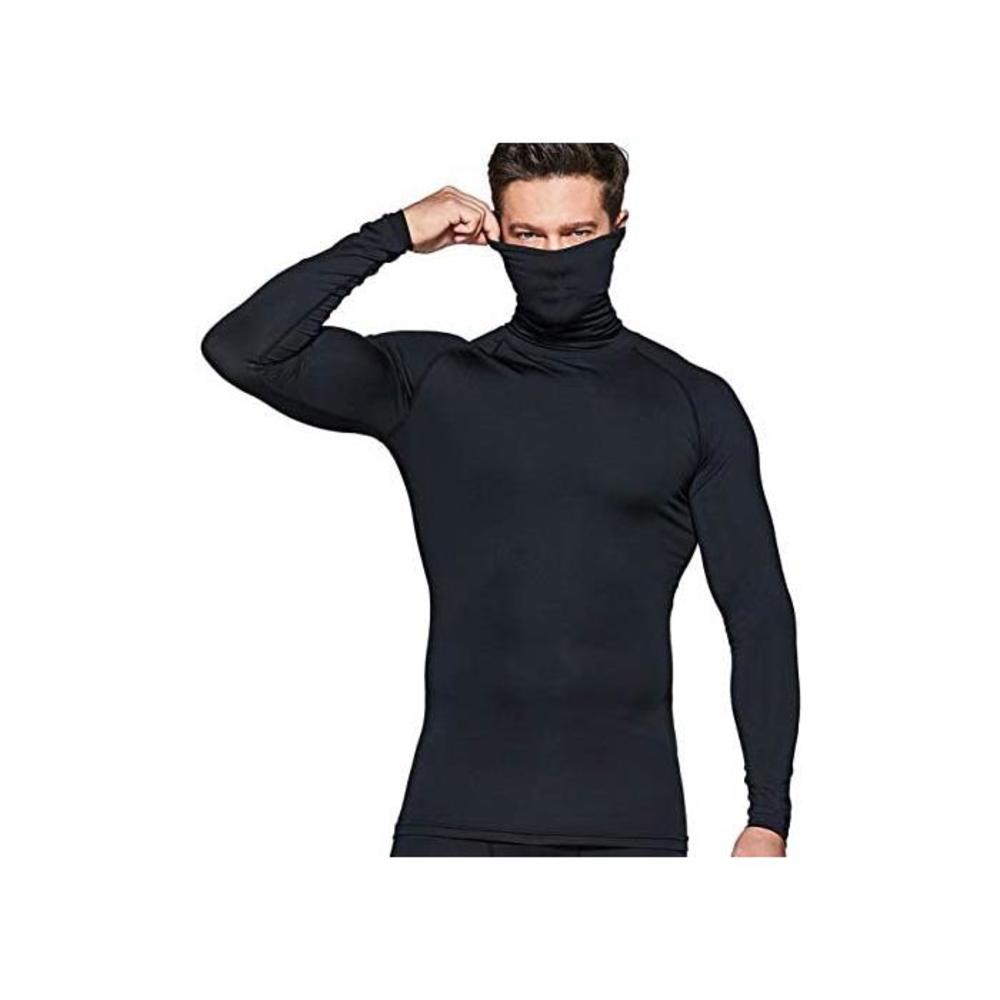 TSLA Mens (Pack of 1, 2, 3) Cool Dry Fit Mock Long Sleeve Compression Shirts, Athletic Workout Shirt, Active Sports Base Layer T-Shirt B08DXL7BX9