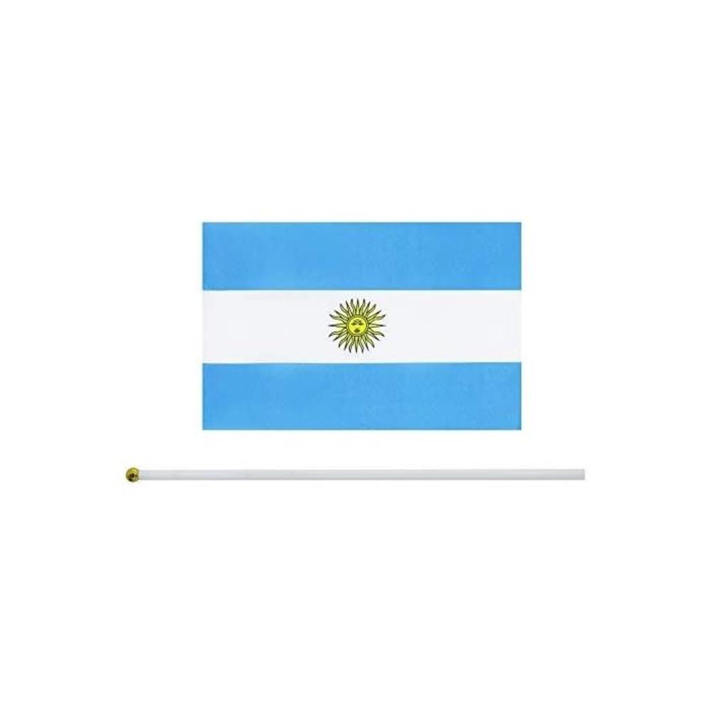 25 Pack Hand Held Small Mini Flag Argentina Flag Argentine Flag Stick Flag Round Top National Country Flags,Party Decorations Supplies For Parades,World Cup,Festival Events ,Intern B07F6V7MVS