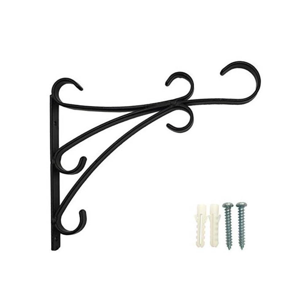 OUTOUR Graceful Iron Heavy Duty 12 Plant Hook Planter Hanger Bracket for Hanging Wall Garden Decoration Patio Lawn Yard Backyard Indoor Outdoor Decor Home House Balcony Hall Porch, B07WBXPL66
