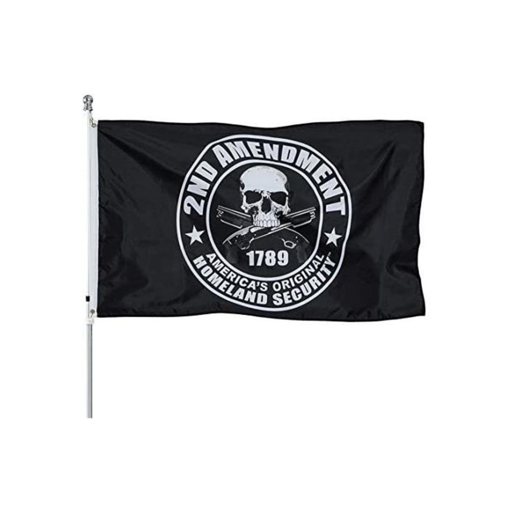 2nd Amendment Flag 3x5 Outdoor- Americans Orignal Homeland Security Flag- Skull Rifles 1789 Gun Flags Banner with Grommets B08975TGGW